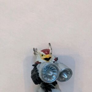 Figure with Red and Silver Details